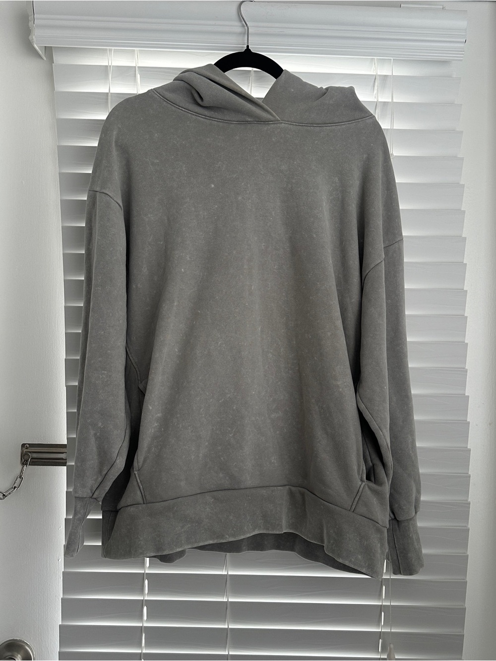 GAP Washed Gray Oversized Hooded Sweatshirt